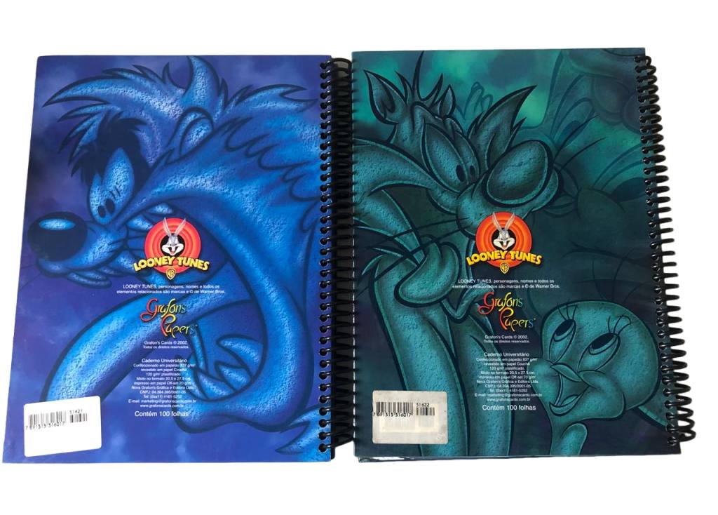 CADERNO C.D. 1X1 LONNEY TUNES AZUL